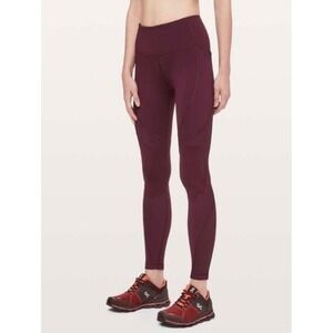 Lululemon On Repeat 7/8 Tights Women's Size 6 Dark Adobe High Rise Style W5BH4S